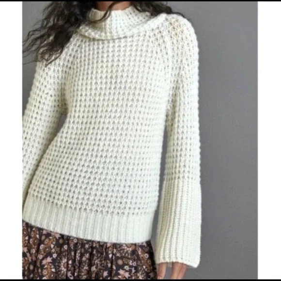 AnthroMaeve Bell Sleeve Open Knit Sweater